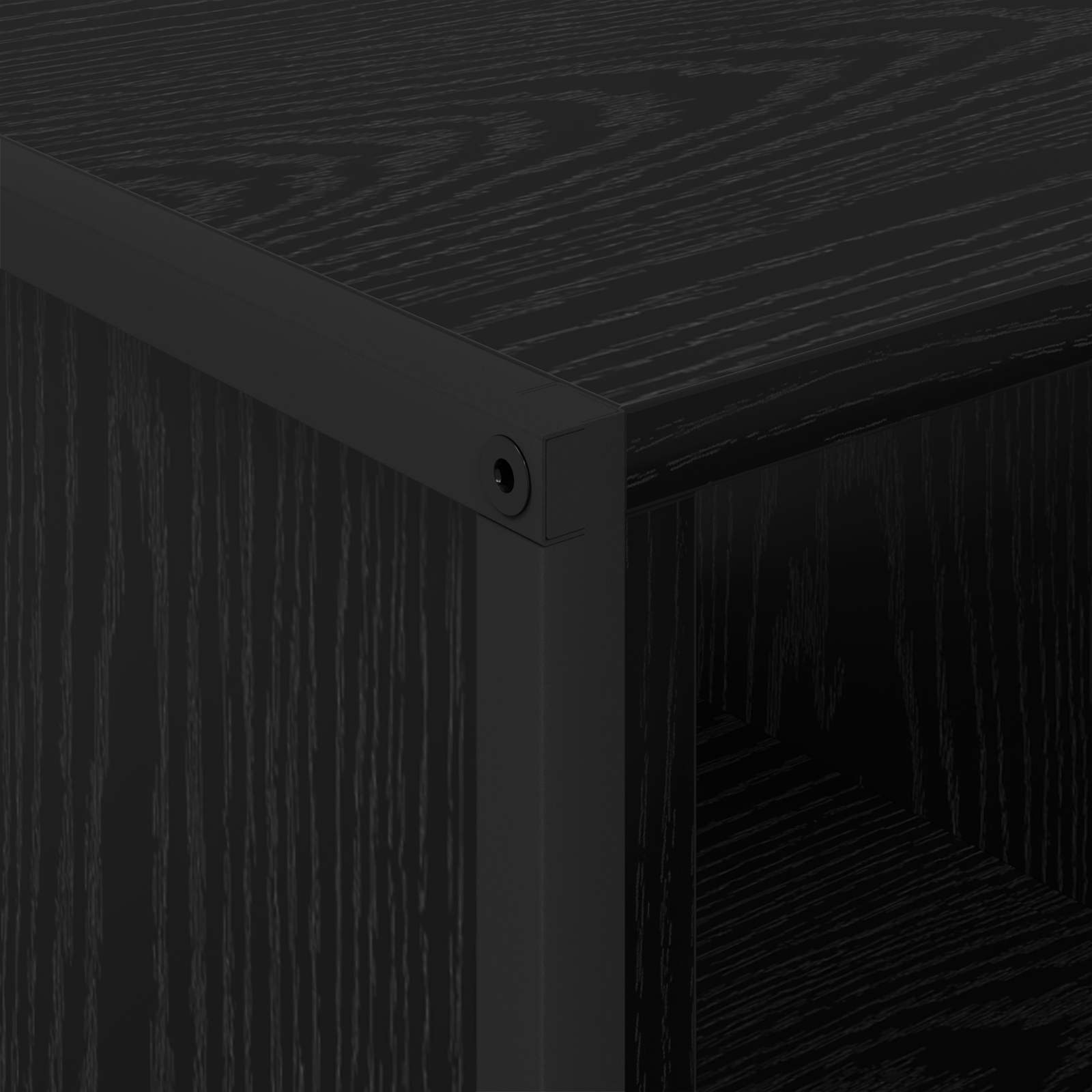 Salontafel Zwart Eiken 80 x 50 x 40 cm Bewerkt hout