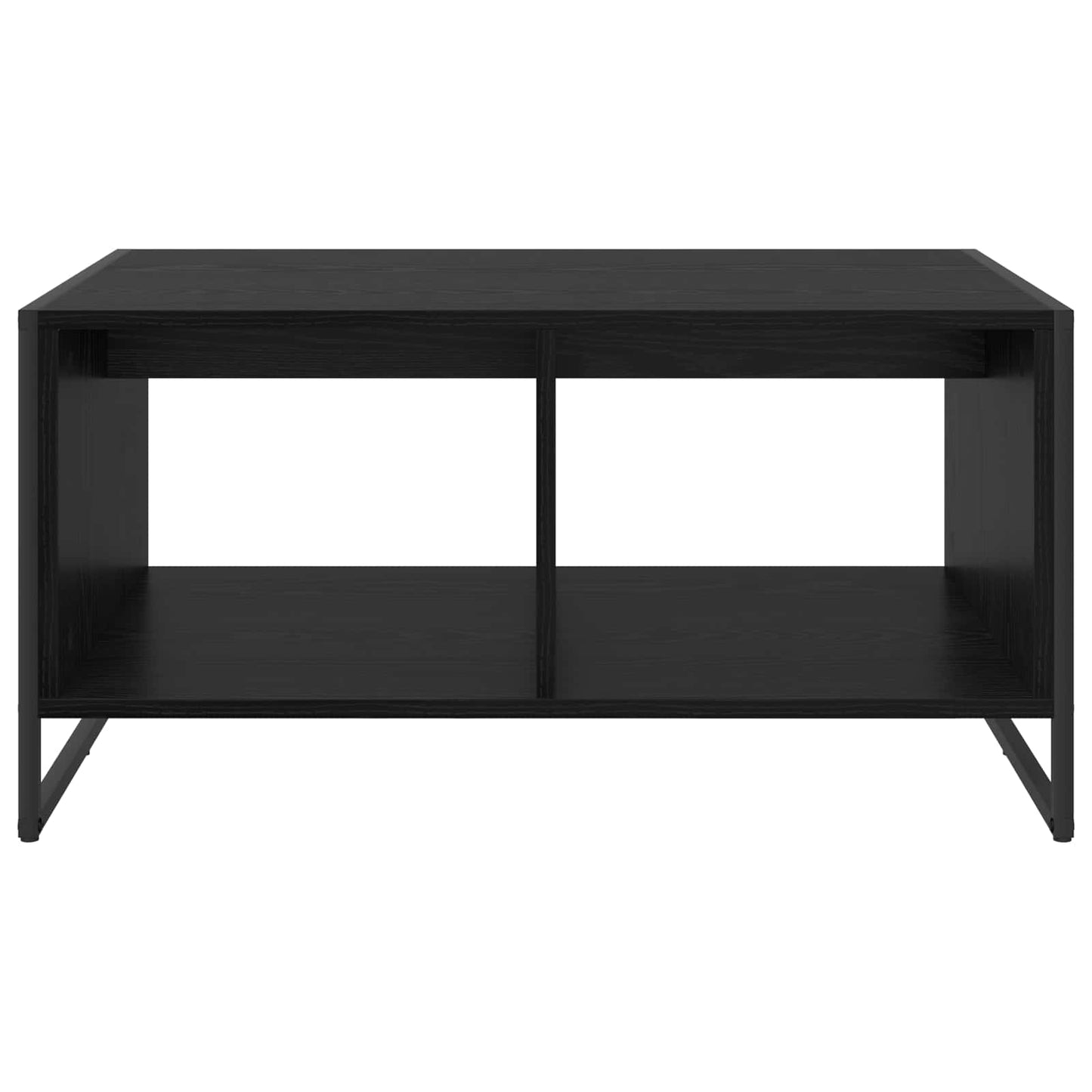 Salontafel Zwart Eiken 80 x 50 x 40 cm Bewerkt hout