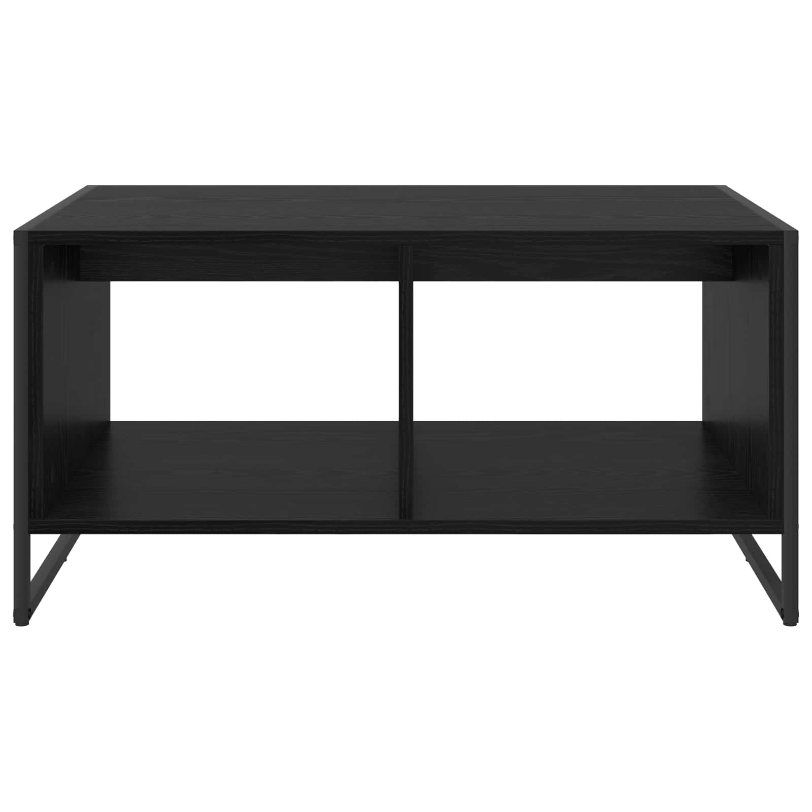 Salontafel Zwart Eiken 80 x 50 x 40 cm Bewerkt hout