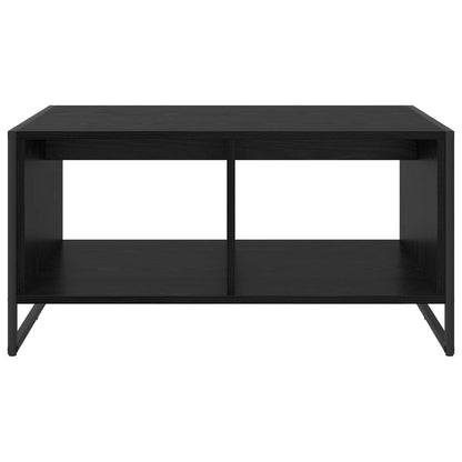 Salontafel Zwart Eiken 80 x 50 x 40 cm Bewerkt hout