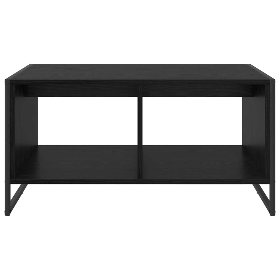 Salontafel Zwart Eiken 80 x 50 x 40 cm Bewerkt hout