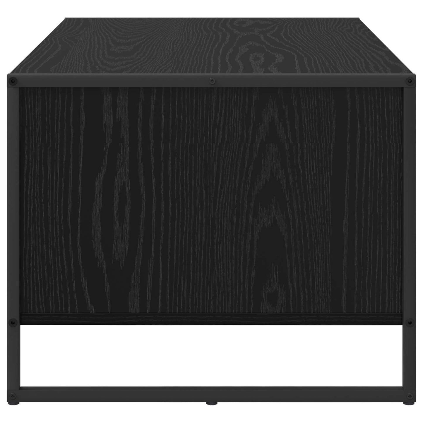 Salontafel Zwart Eiken 80 x 50 x 40 cm Bewerkt hout