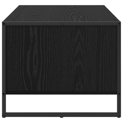 Salontafel Zwart Eiken 80 x 50 x 40 cm Bewerkt hout