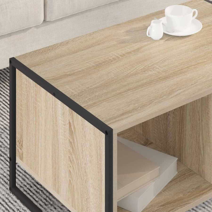 Salontafel Sonoma 80 x 50 x 40 cm Bewerkt hout