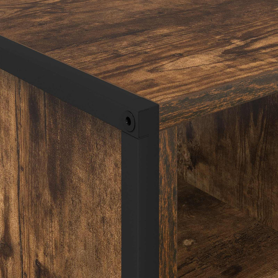 Salontafel Rook Eik 80 x 50 x 40 cm Bewerkt hout