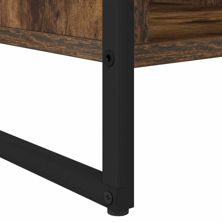 Salontafel Rook Eik 80 x 50 x 40 cm Bewerkt hout