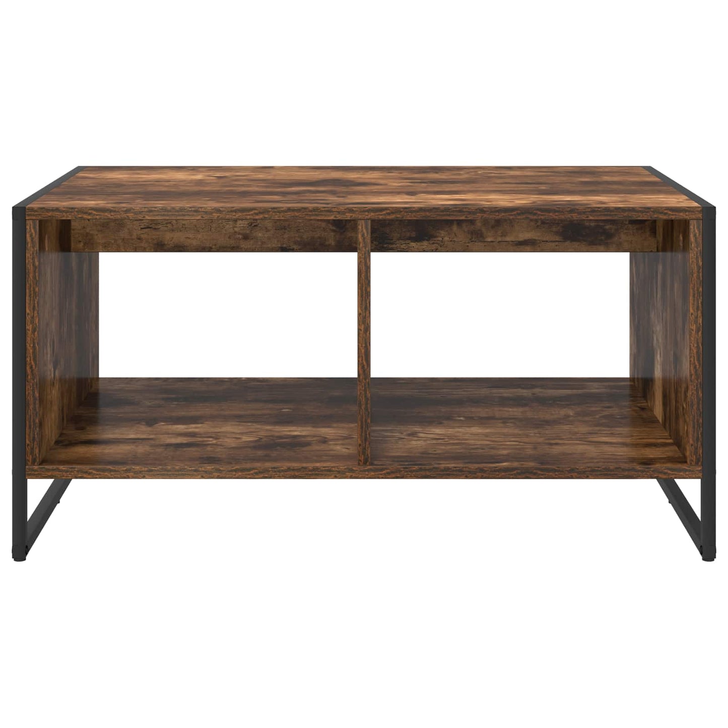 Salontafel Rook Eik 80 x 50 x 40 cm Bewerkt hout