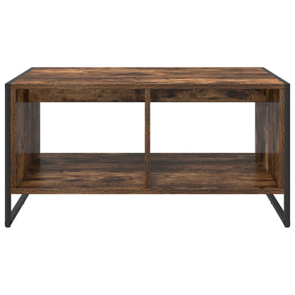 Salontafel Rook Eik 80 x 50 x 40 cm Bewerkt hout