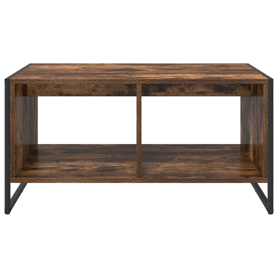 Salontafel Rook Eik 80 x 50 x 40 cm Bewerkt hout