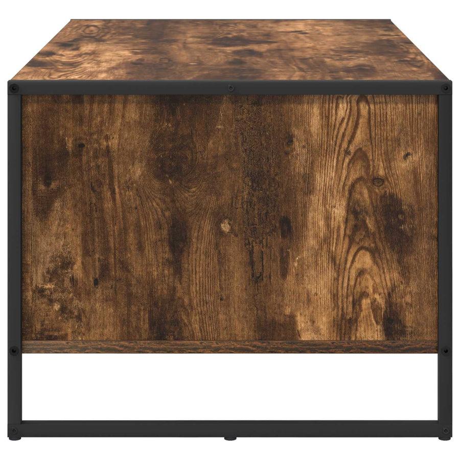 Salontafel Rook Eik 80 x 50 x 40 cm Bewerkt hout