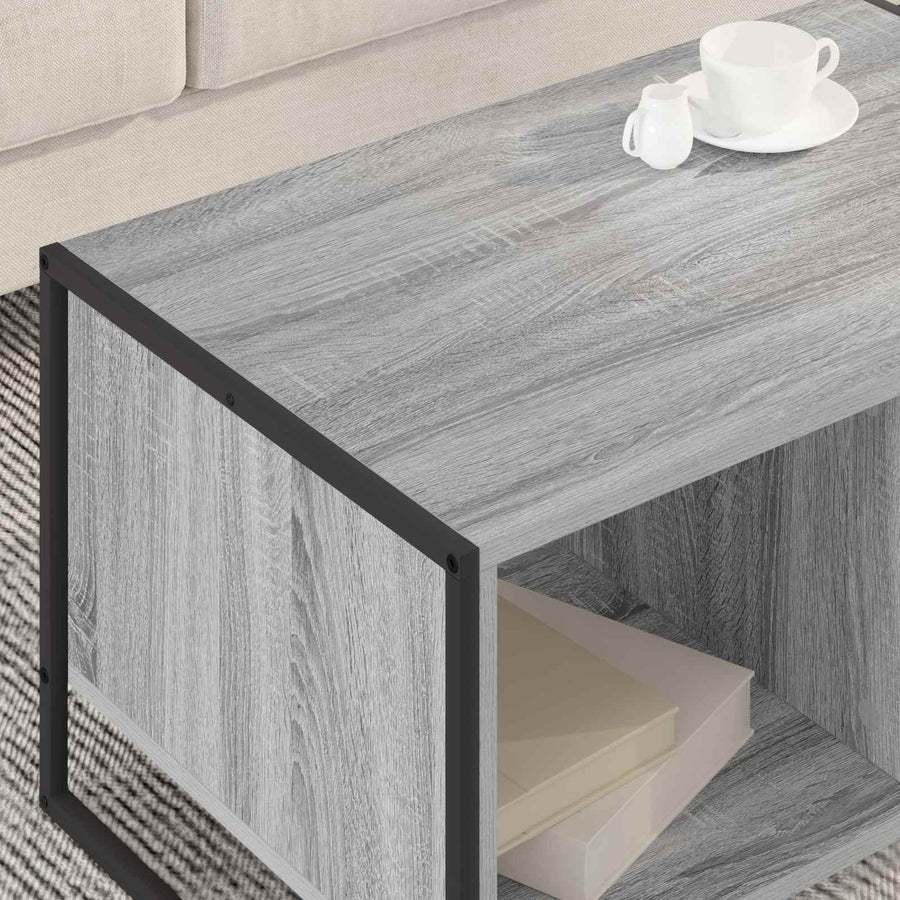 Salontafel Grijs Sonoma 80 x 50 x 40 cm Bewerkt hout