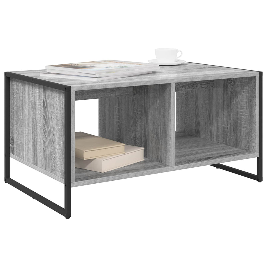 Salontafel Grijs Sonoma 80 x 50 x 40 cm Bewerkt hout