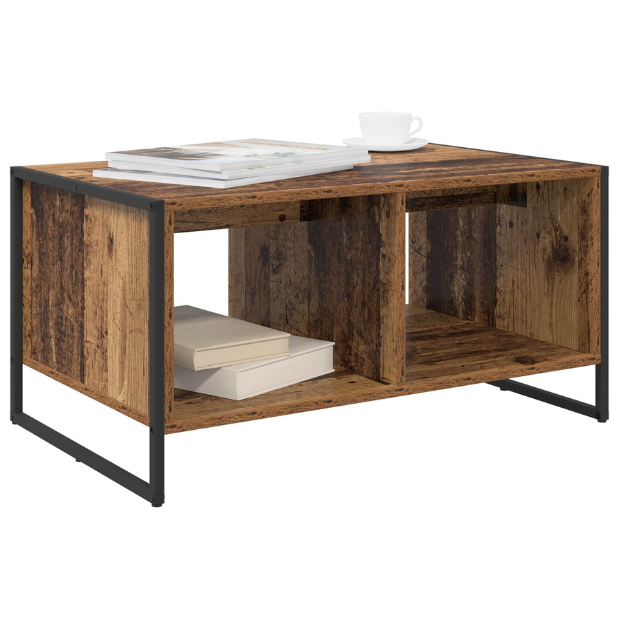 Salontafel Oud Hout 80 x 50 x 40 cm Bewerkt hout