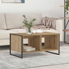Salontafel eiken 80x50x40 cm bewerkt hout