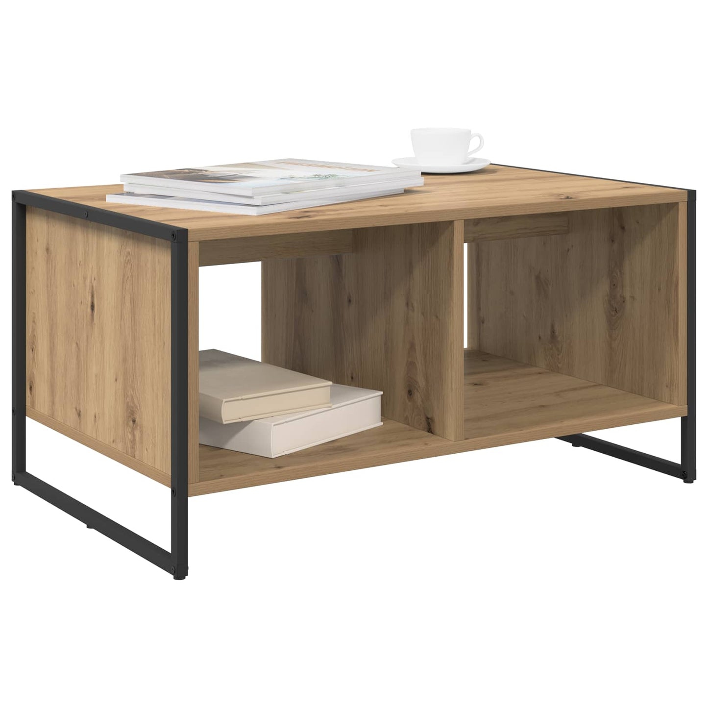 Salontafel Ambachtelijk eiken 80 x 50 x 40 cm Bewerkt hout