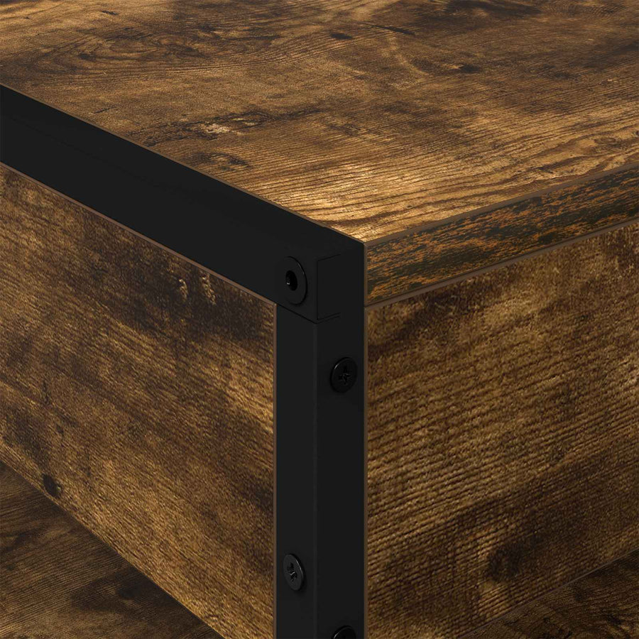 Salontafel Rook Eik 80 x 50 x 40 cm Bewerkt hout