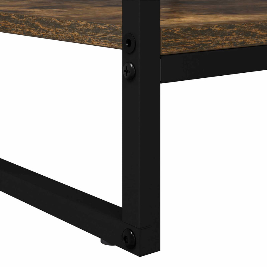 Salontafel Rook Eik 80 x 50 x 40 cm Bewerkt hout