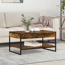Salontafel Rook Eik 80 x 50 x 40 cm Bewerkt hout
