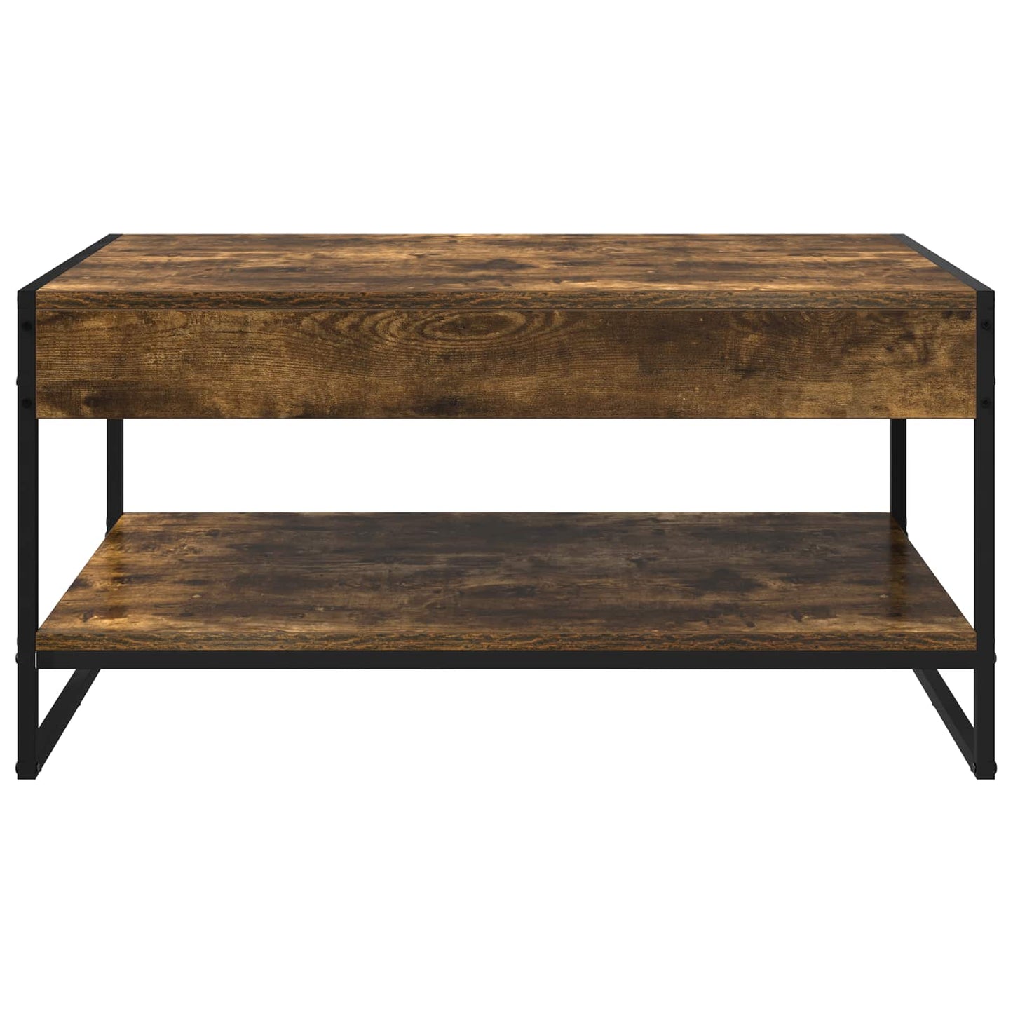 Salontafel Rook Eik 80 x 50 x 40 cm Bewerkt hout