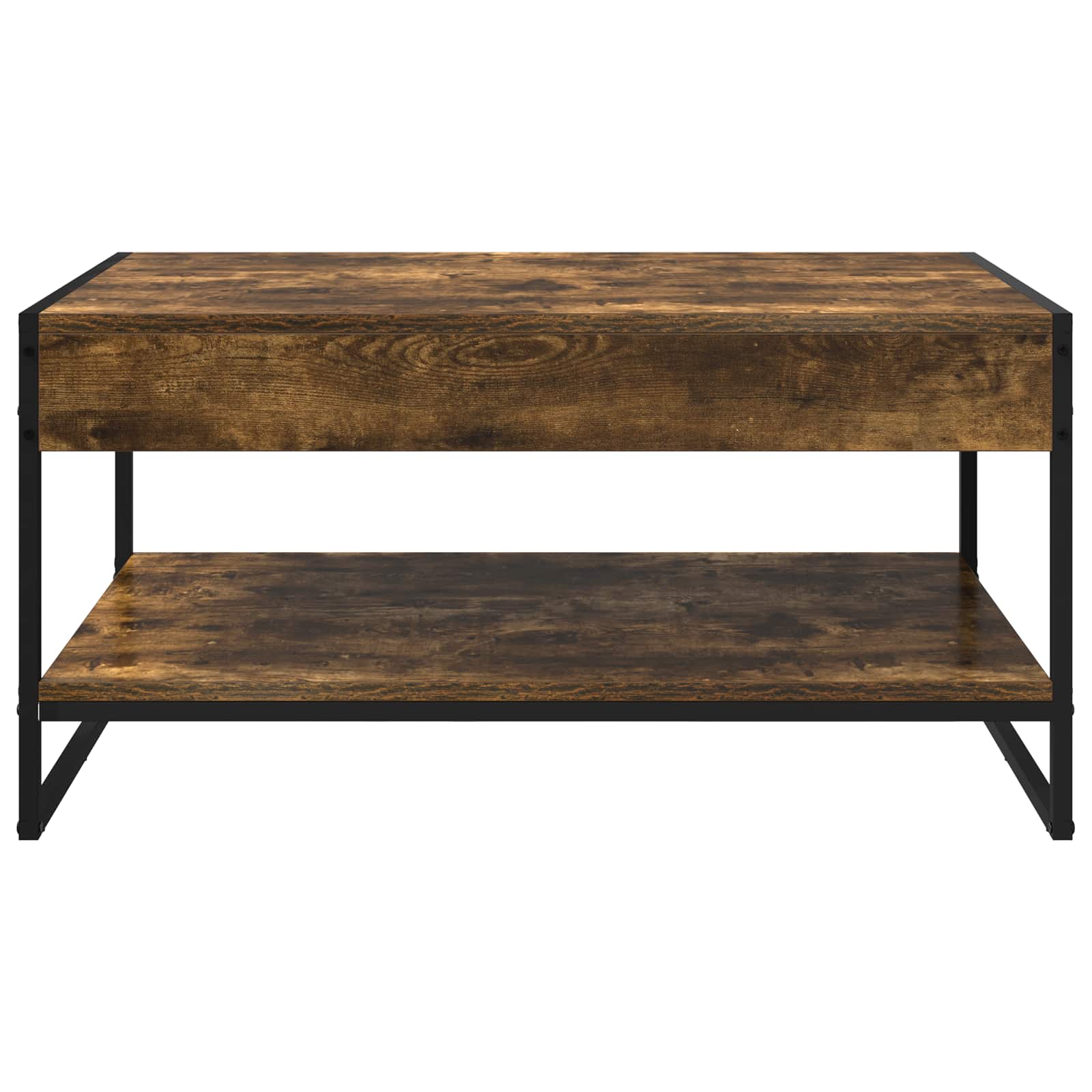 Salontafel Rook Eik 80 x 50 x 40 cm Bewerkt hout