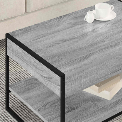 Salontafel Grijs Sonoma 80 x 50 x 40 cm Bewerkt hout