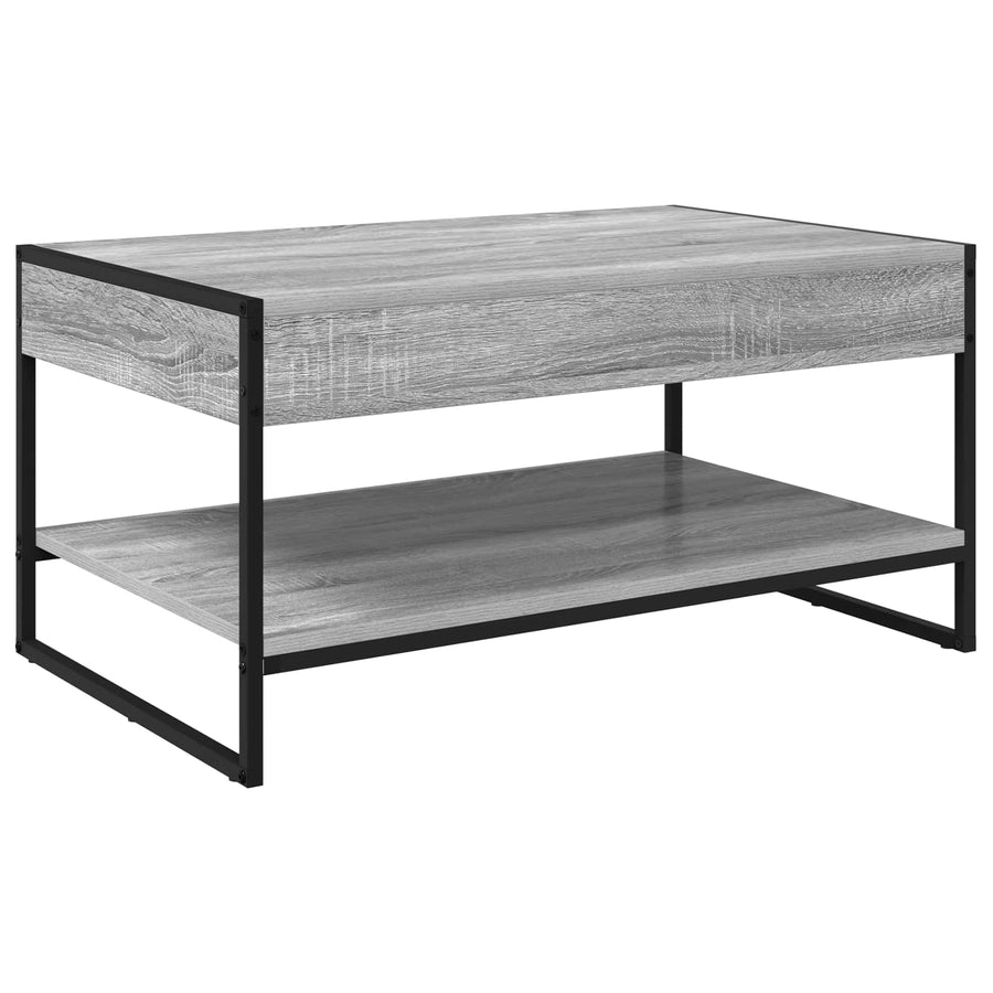Salontafel Grijs Sonoma 80 x 50 x 40 cm Bewerkt hout