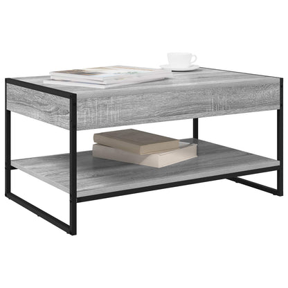 Salontafel Grijs Sonoma 80 x 50 x 40 cm Bewerkt hout