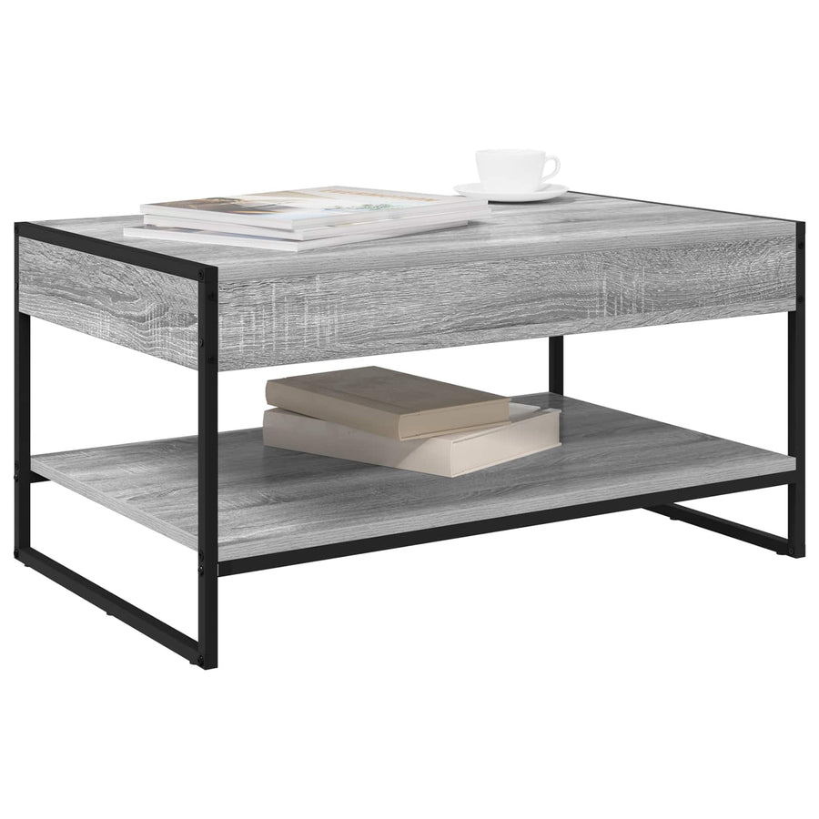 Salontafel Grijs Sonoma 80 x 50 x 40 cm Bewerkt hout