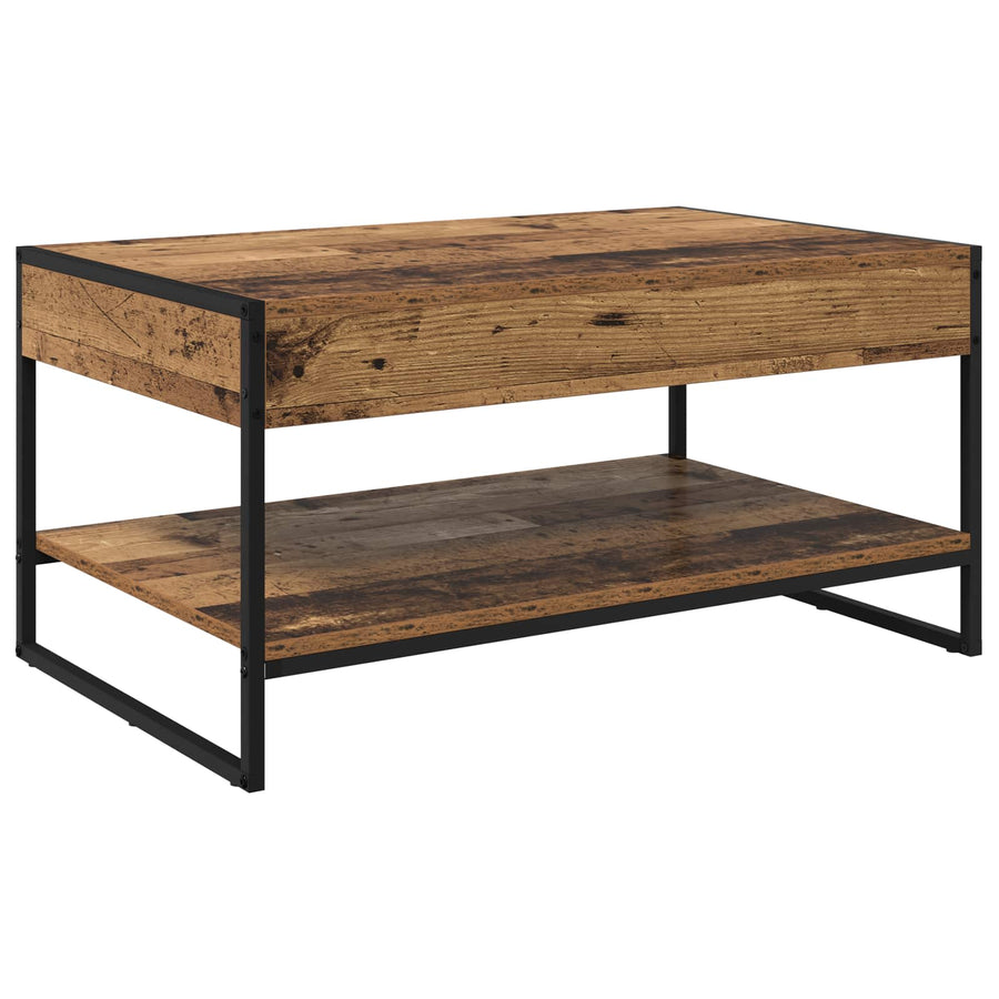Salontafel Oud Hout 80 x 50 x 40 cm Bewerkt hout