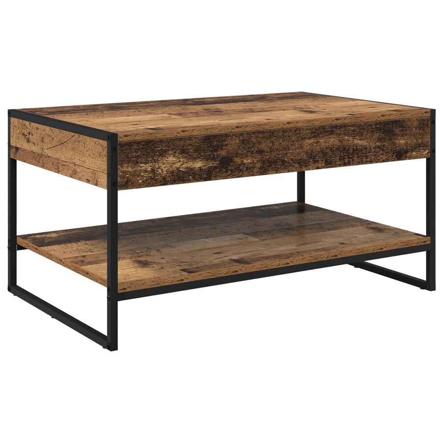 Salontafel Oud Hout 80 x 50 x 40 cm Bewerkt hout