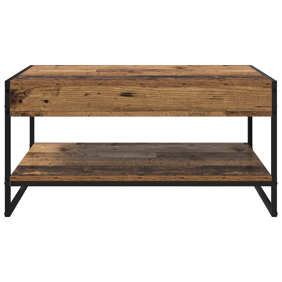 Salontafel Oud Hout 80 x 50 x 40 cm Bewerkt hout