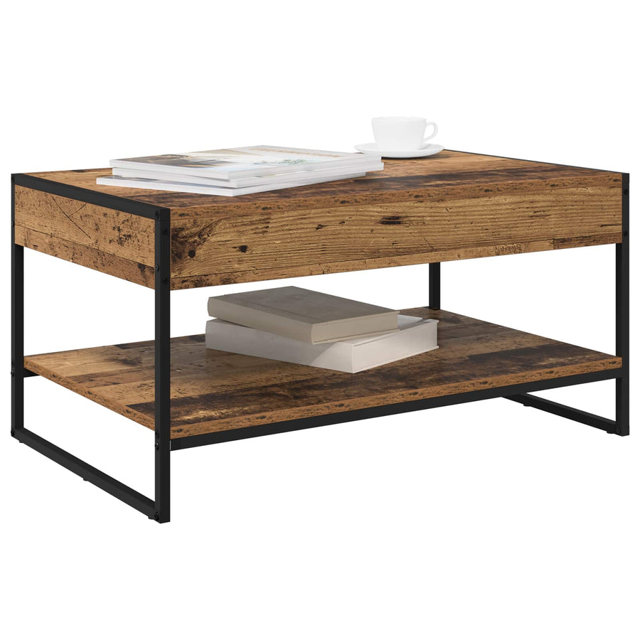 Salontafel Oud Hout 80 x 50 x 40 cm Bewerkt hout