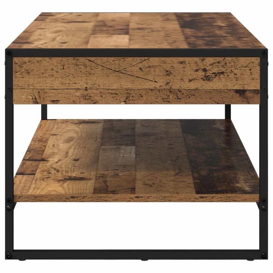 Salontafel Oud Hout 80 x 50 x 40 cm Bewerkt hout