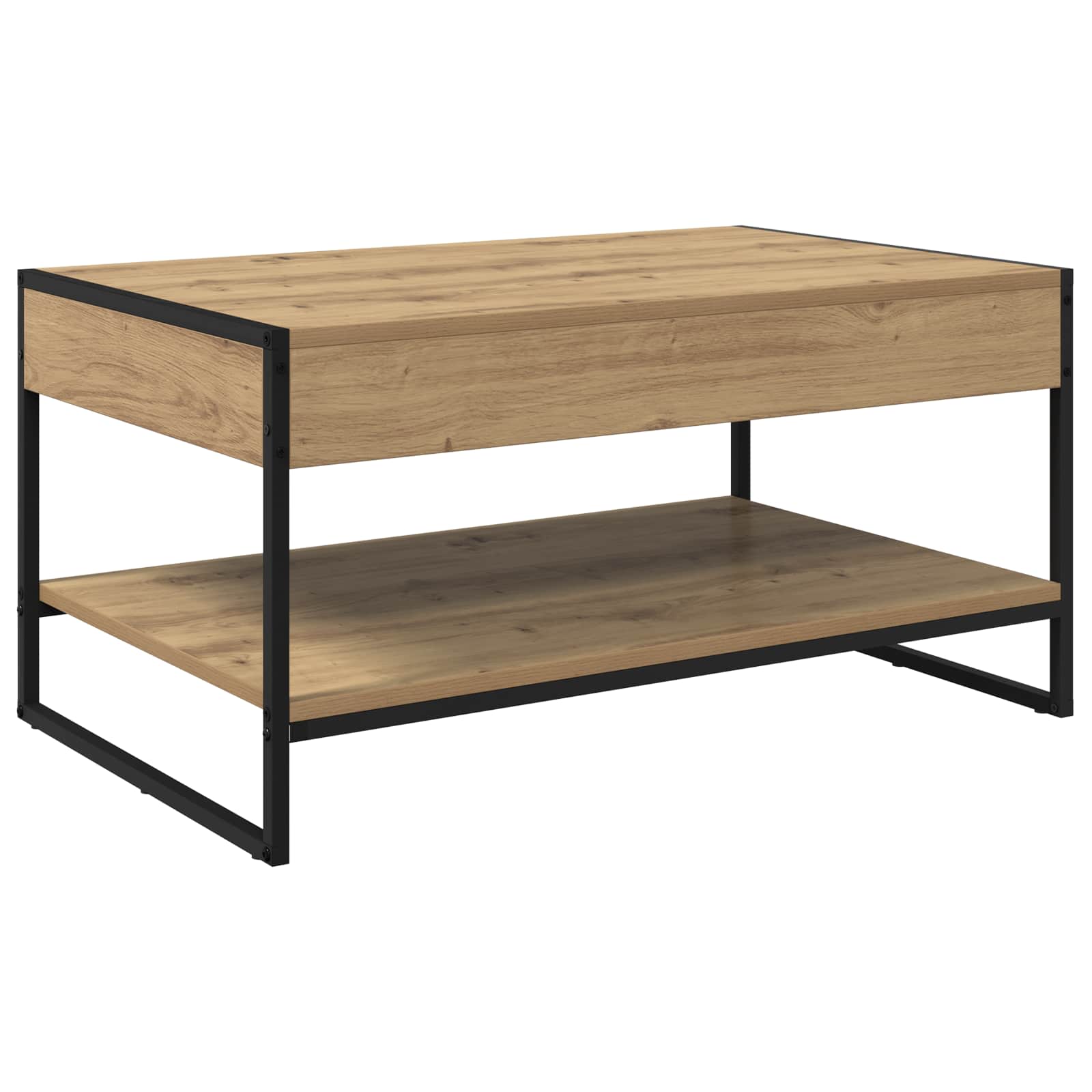 Salontafel Ambachtelijk eiken 80 x 50 x 40 cm Bewerkt hout