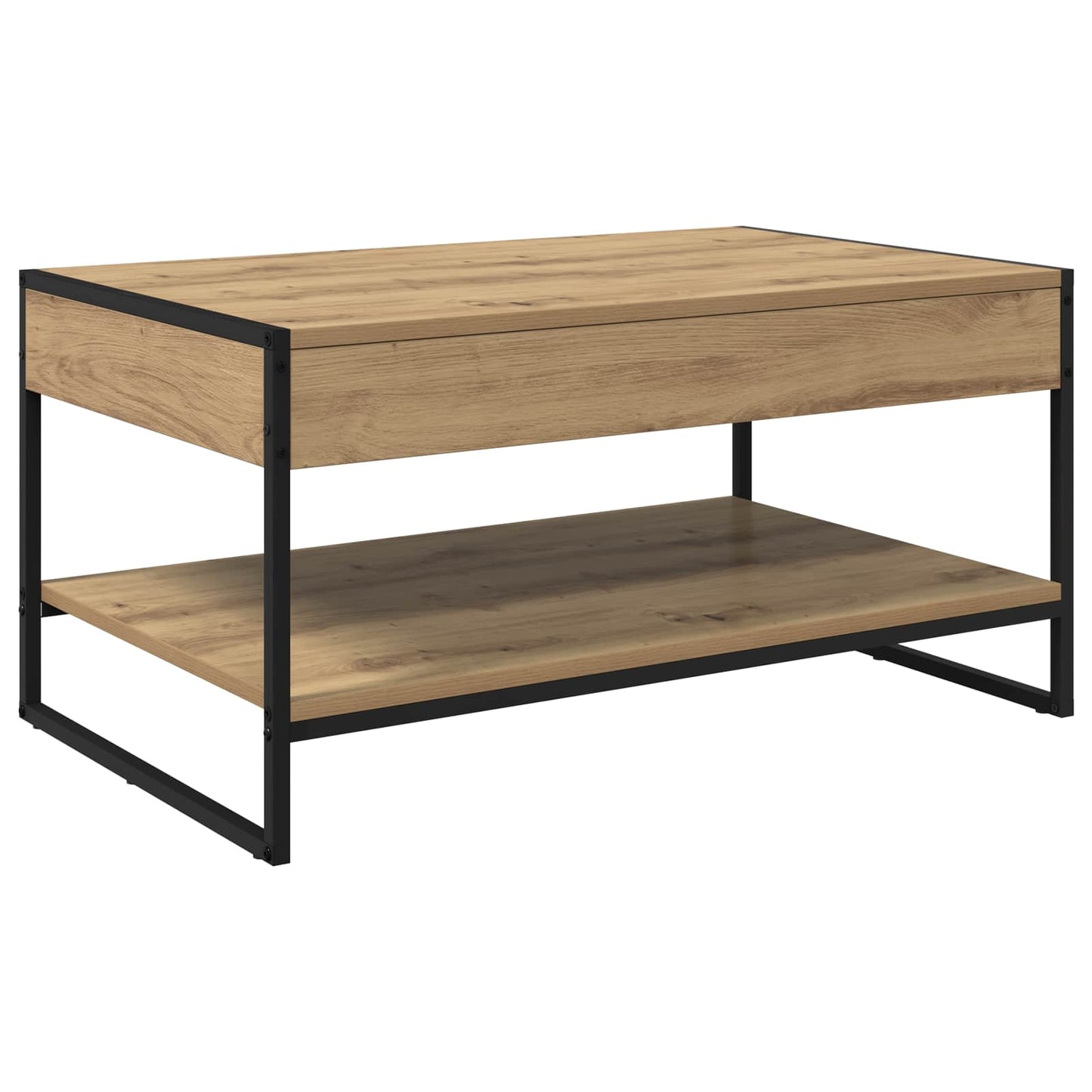 Salontafel Ambachtelijk eiken 80 x 50 x 40 cm Bewerkt hout