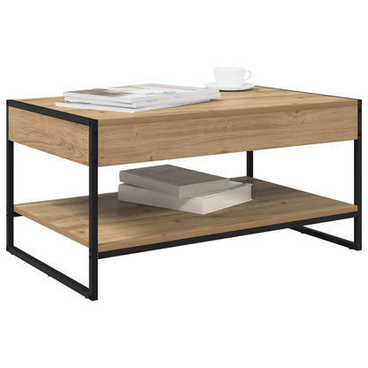 Salontafel Ambachtelijk eiken 80 x 50 x 40 cm Bewerkt hout