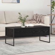 Salontafel met lade 100x46x40 cm zwart eiken