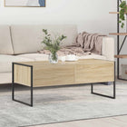 Salontafel 100x46x40 cm sonoma bewerkt hout met lade