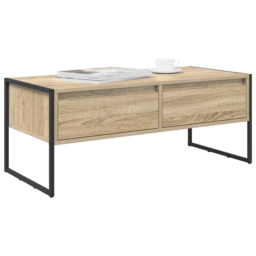 Salontafel met lade Sonoma 100 x 46 x 40 cm Bewerkt hout