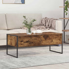 Salontafel rook eik 100x46x40 cm met lade