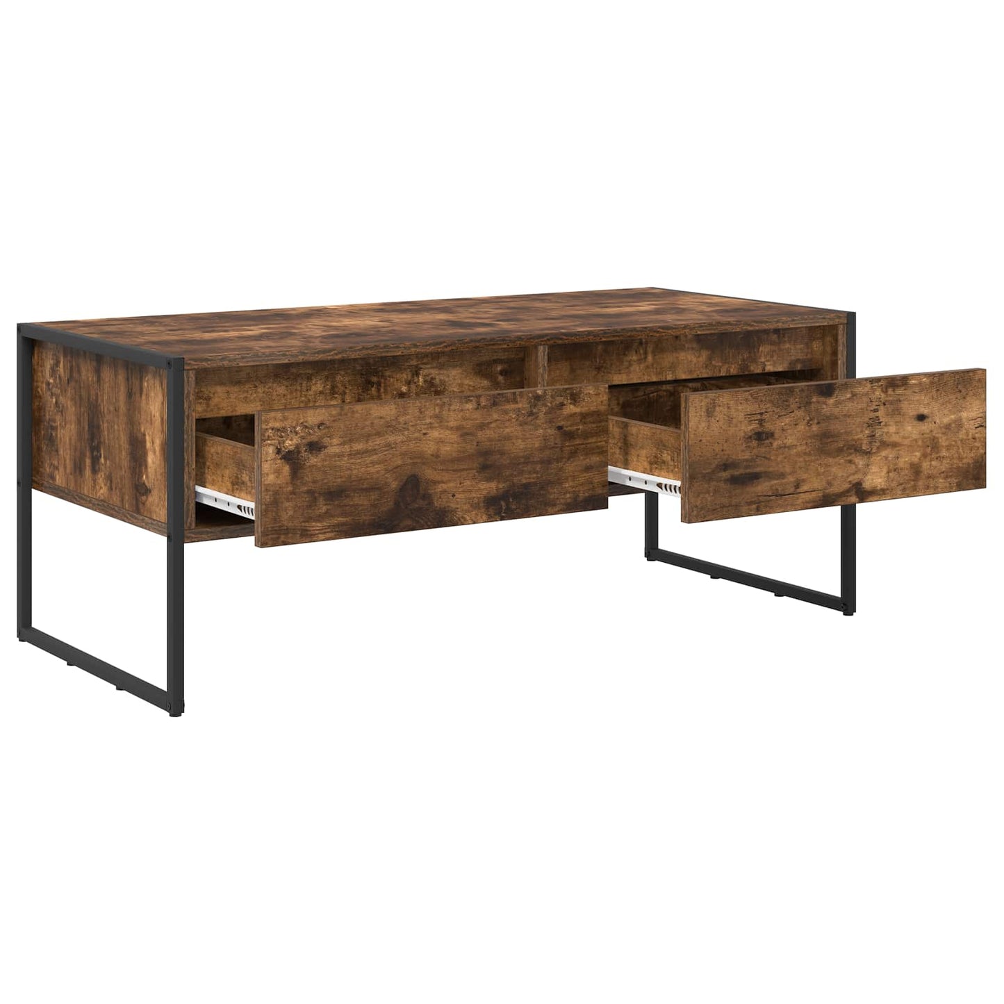 Salontafel met lade Rook Eik 100 x 46 x 40 cm Bewerkt hout