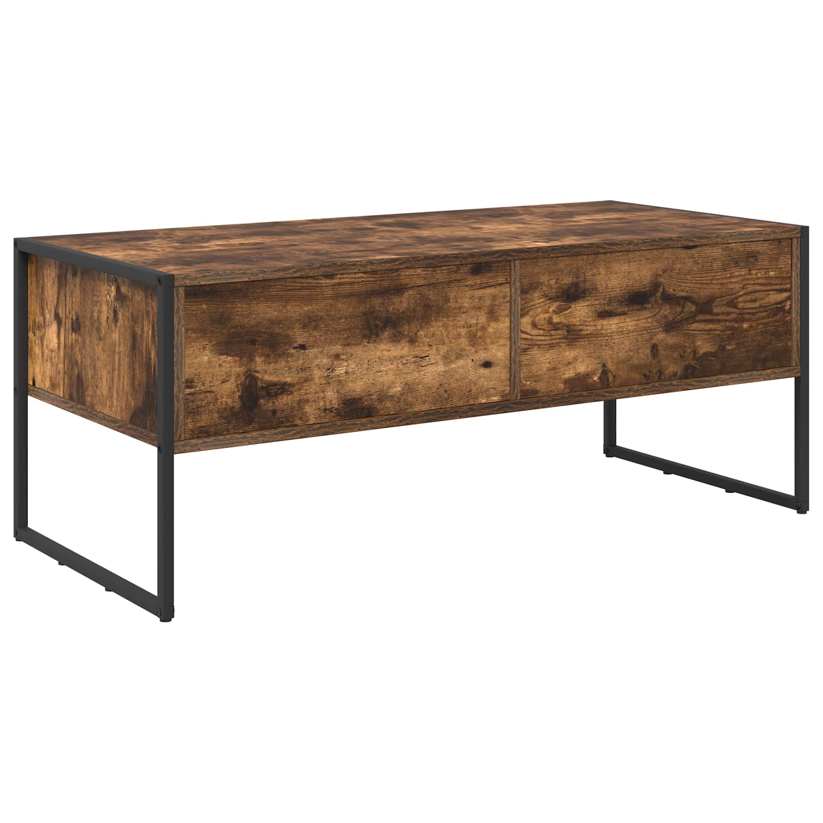 Salontafel met lade Rook Eik 100 x 46 x 40 cm Bewerkt hout