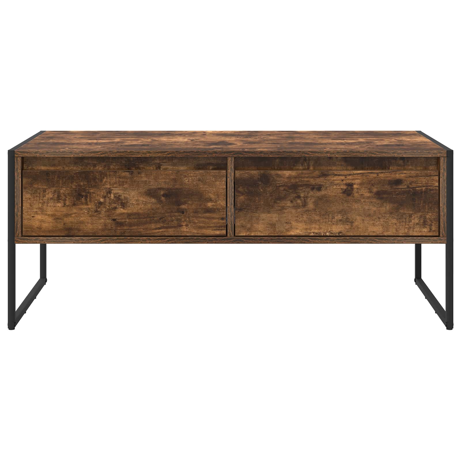 Salontafel met lade Rook Eik 100 x 46 x 40 cm Bewerkt hout