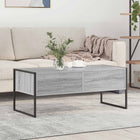 Salontafel Grijs Sonoma 100x46x40 cm met lade