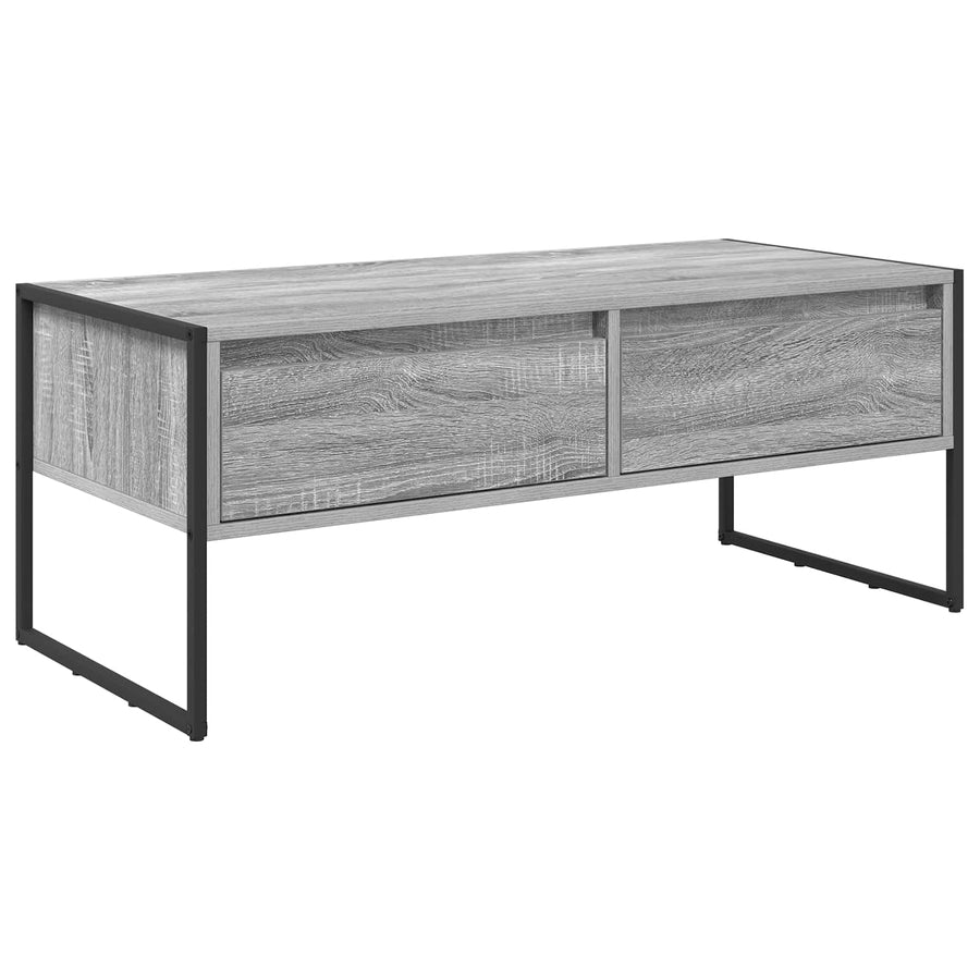 Salontafel met lade Grijs Sonoma 100 x 46 x 40 cm Bewerkt hout