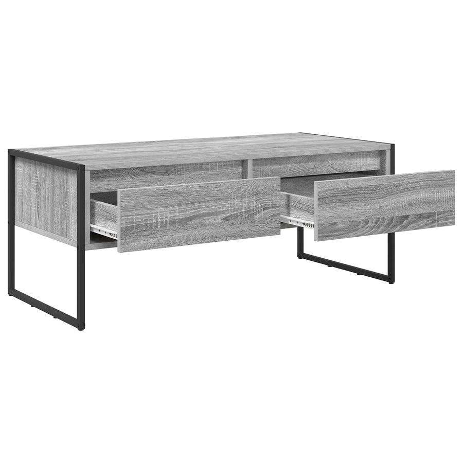 Salontafel met lade Grijs Sonoma 100 x 46 x 40 cm Bewerkt hout