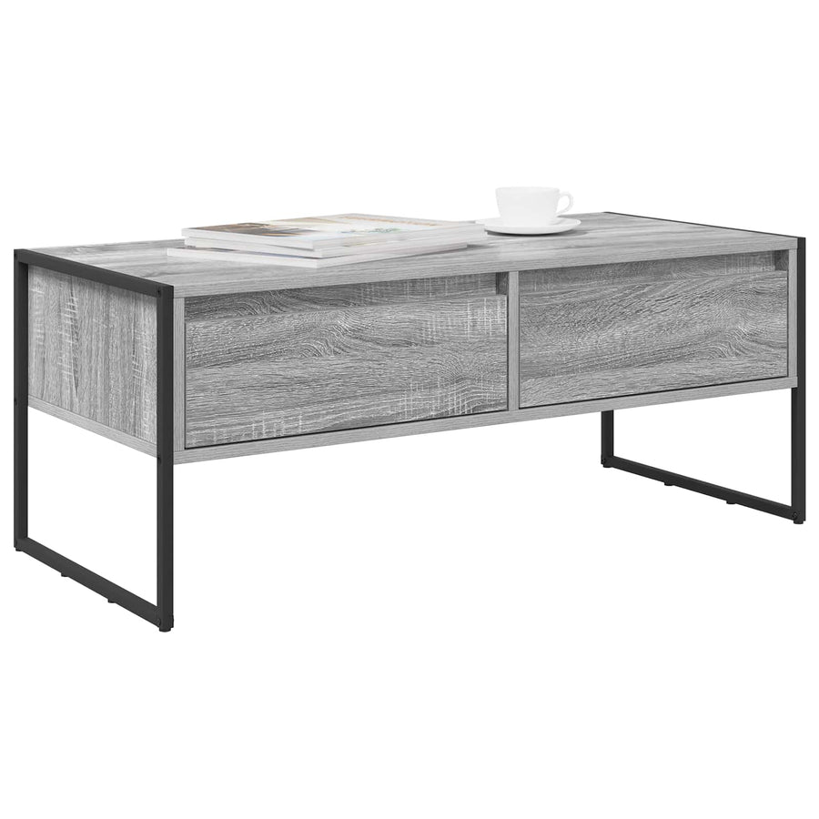Salontafel met lade Grijs Sonoma 100 x 46 x 40 cm Bewerkt hout