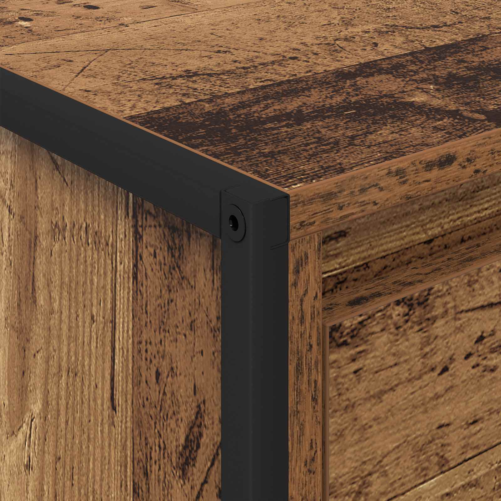 Salontafel met lade Oud Hout 100 x 46 x 40 cm Bewerkt hout