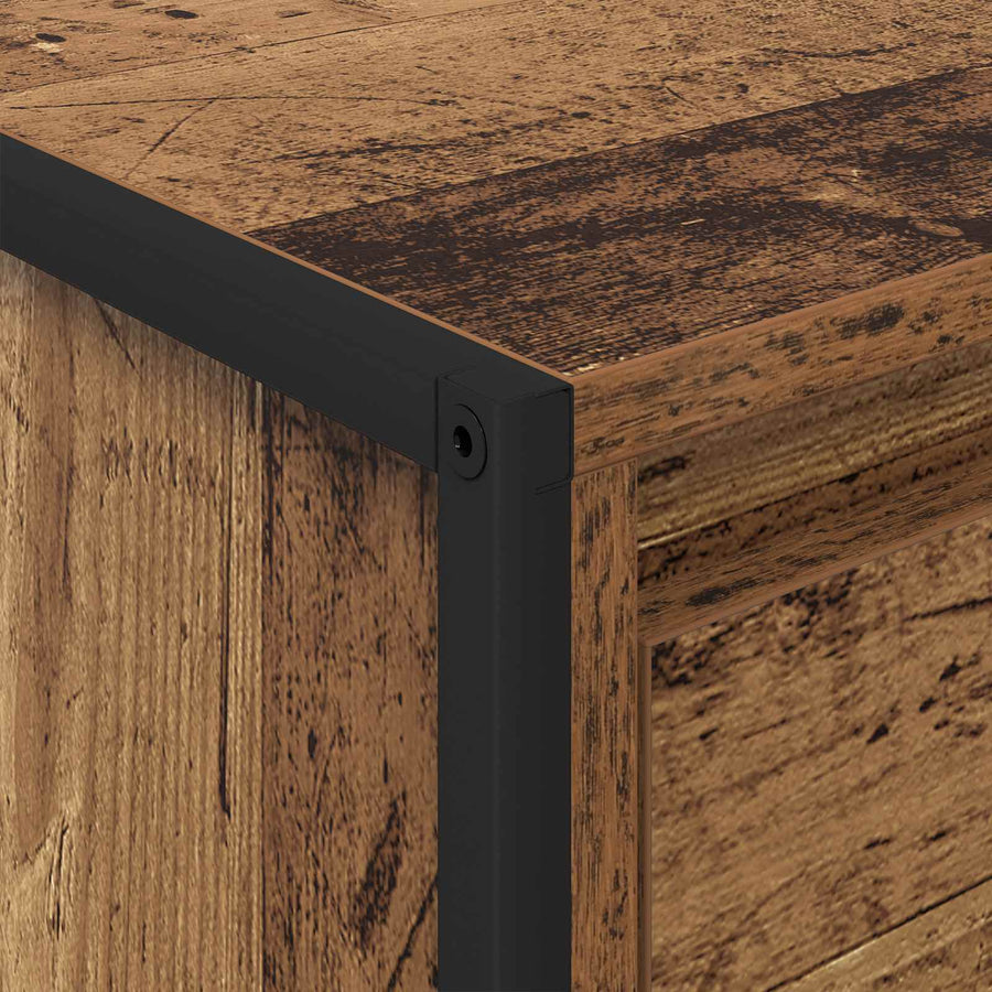 Salontafel met lade Oud Hout 100 x 46 x 40 cm Bewerkt hout