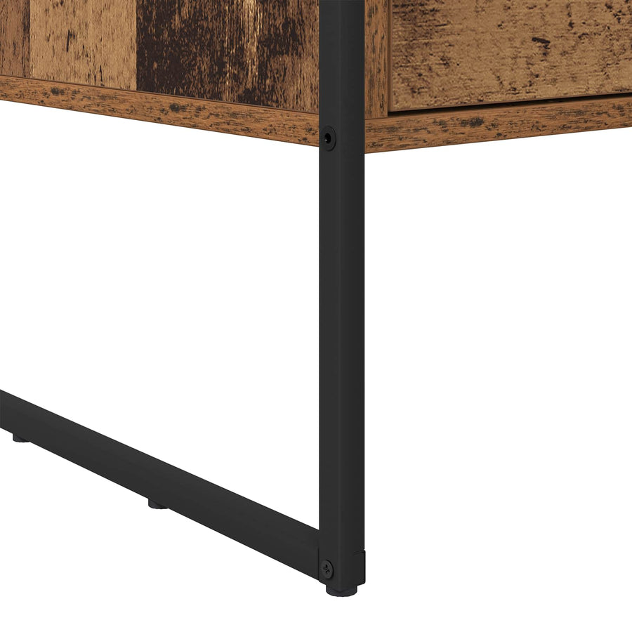 Salontafel met lade Oud Hout 100 x 46 x 40 cm Bewerkt hout